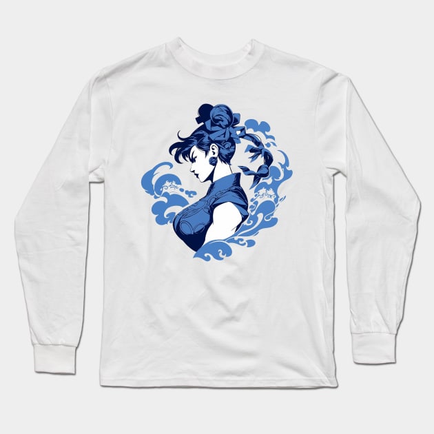 chun li Long Sleeve T-Shirt by piratesnow